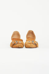 Prada Brown Suede Buckle Pump