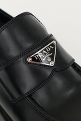 Prada Brushed Leather Monolith Loafer