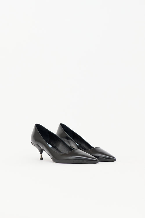 Prada 2018 Brushed Leather Pump