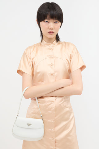 Prada Brushed Leather Small Cleo Bag