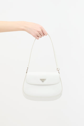 Prada Brushed Leather Small Cleo Bag