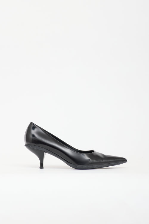 Prada Brushed Leather Pointed Pump