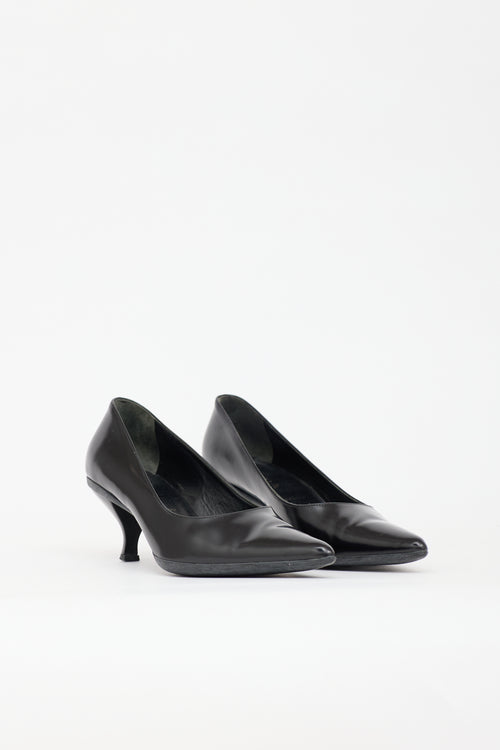 Prada Brushed Leather Pointed Pump