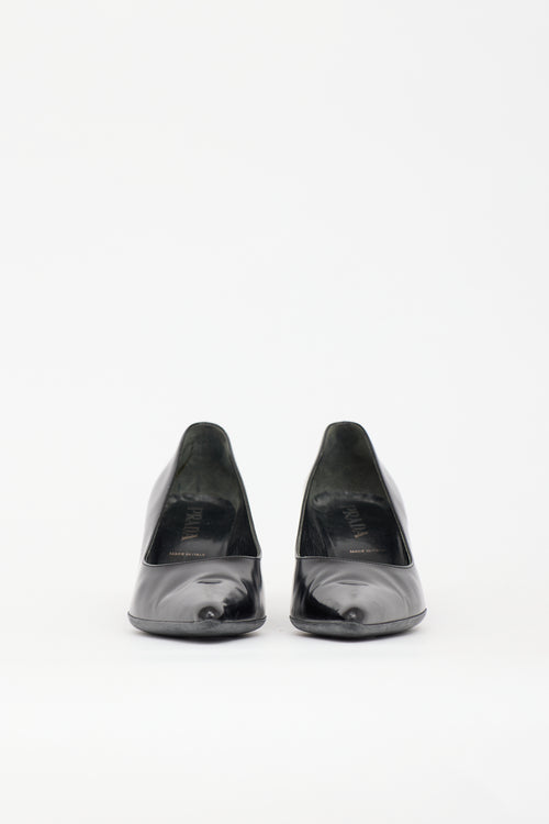 Prada Brushed Leather Pointed Pump