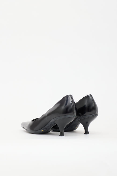 Prada Brushed Leather Pointed Pump