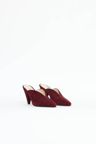 Prada Suede Pointed Toe Mule