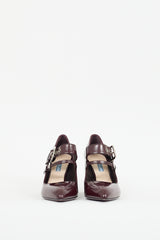 Prada Burgundy Leather Mary Jane Pump