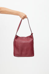 Prada Burgundy Smooth Leather Shoulder Bag