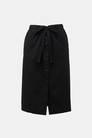 Prada 2009 Tie Button Midi Skirt