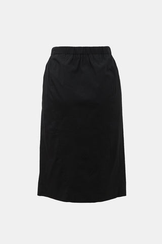 Prada 2009 Tie Button Midi Skirt