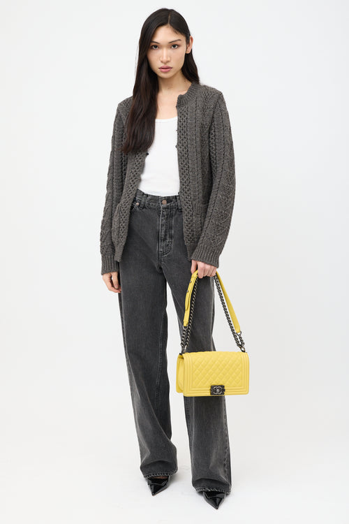 Prada Cable Knit Cardigan