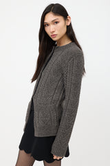 Prada Cable Knit Cardigan