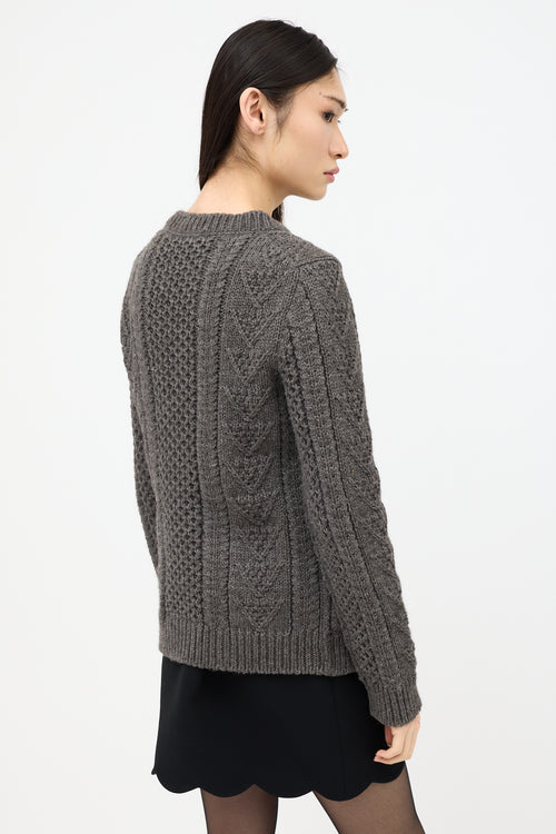 Prada Cable Knit Cardigan