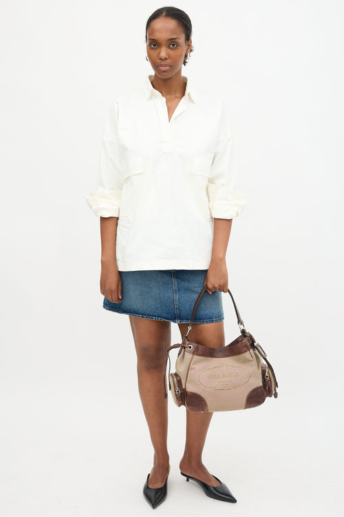 Prada Canapa Logo Shoulder Bag