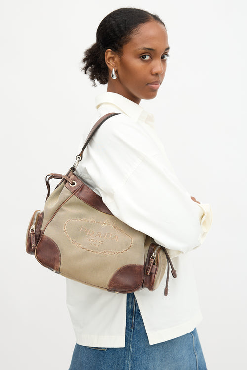 Prada Canapa Logo Shoulder Bag