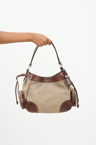 Prada Canapa Logo Shoulder Bag