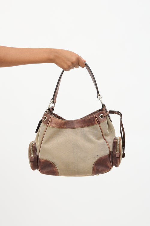 Prada Canapa Logo Shoulder Bag