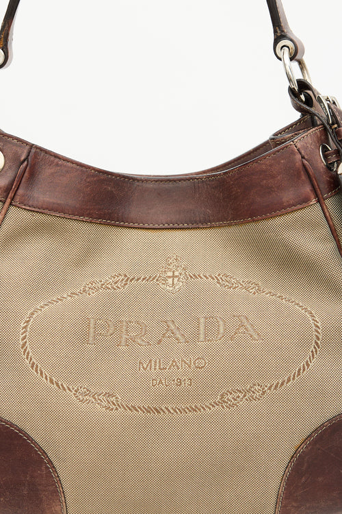 Prada Canapa Logo Shoulder Bag