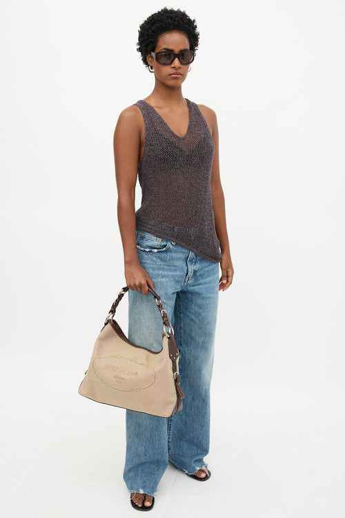 Prada Canapa Logo Shoulder Bag