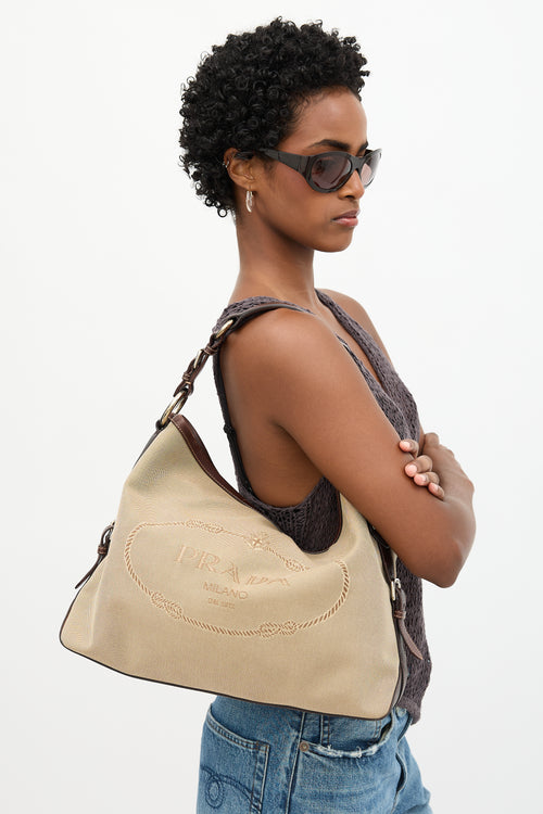 Prada Canapa Logo Shoulder Bag