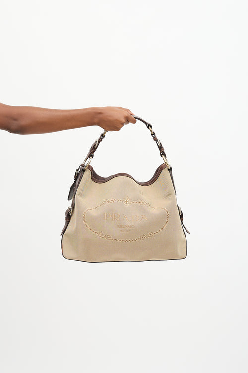 Prada Canapa Logo Shoulder Bag
