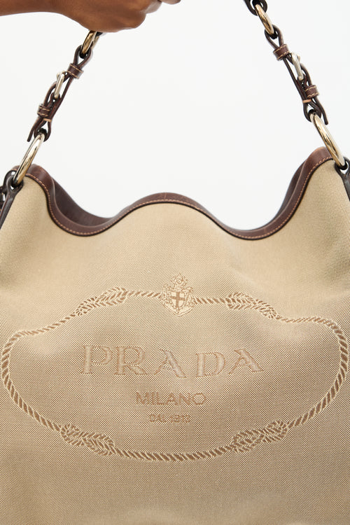 Prada Canapa Logo Shoulder Bag