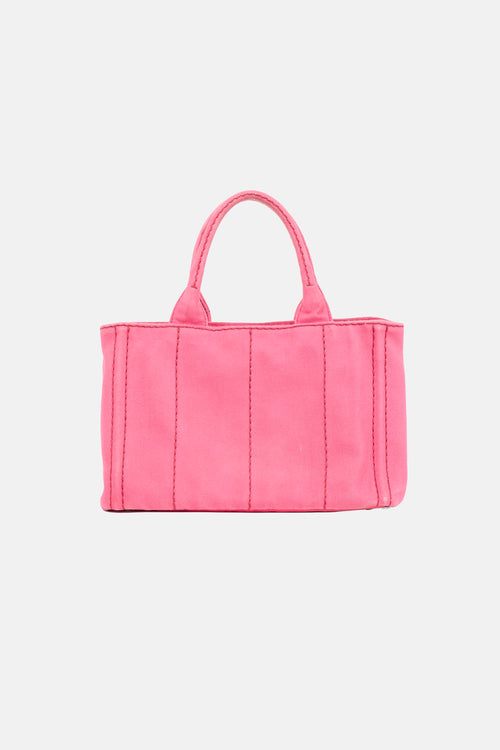 Prada Canvas Small Canapa Tote Bag