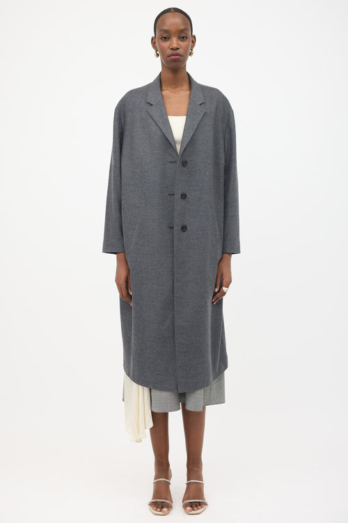 Prada Cashmere & Wool Single Breasted Coat