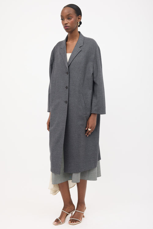 Prada Cashmere & Wool Single Breasted Coat