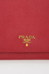 Prada Saffiano Leather Chain Wallet