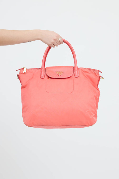 Nylon Convertible Tote Bag