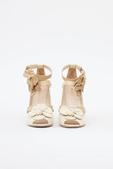 Prada Leather Flower Pump