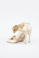 Prada Leather Flower Pump
