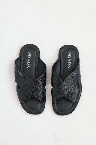 Prada Criss Cross Slide