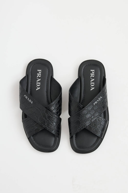 Prada Criss Cross Slide