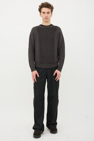 Prada Crochet Panel Sweater
