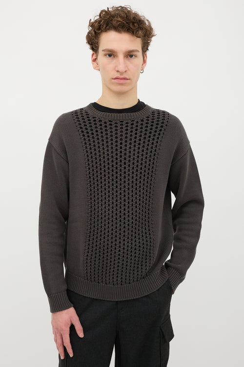 Prada Crochet Panel Sweater