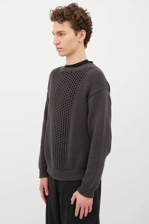 Prada Crochet Panel Sweater