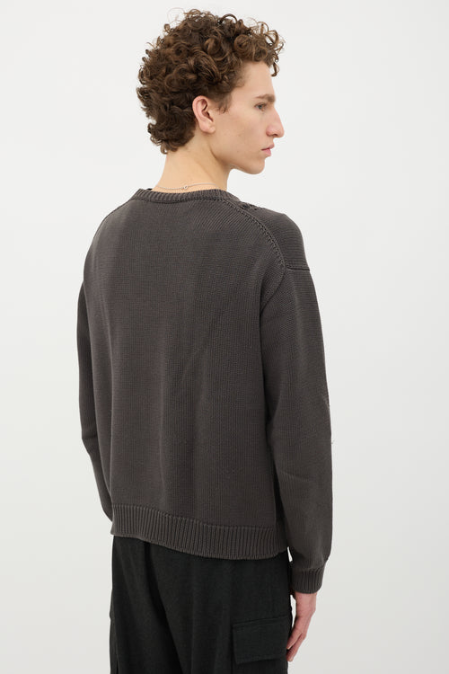 Prada Crochet Panel Sweater