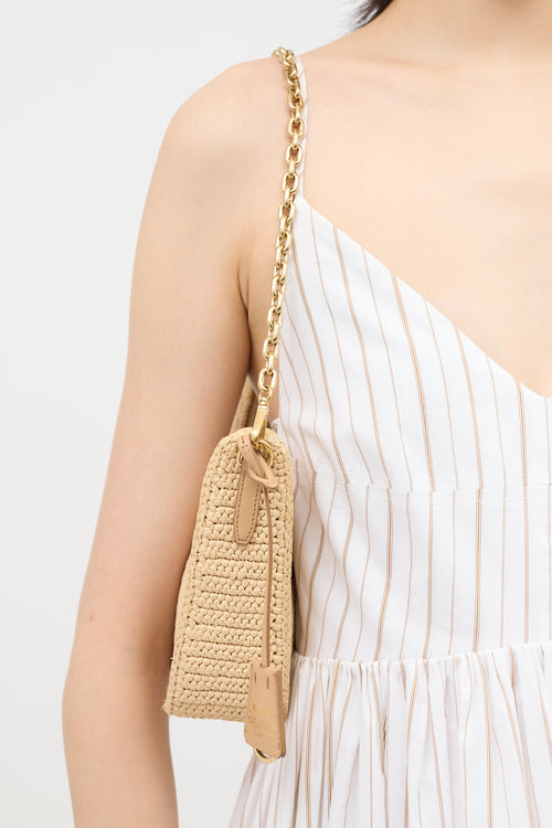Prada Crochet Raffia Re-Edition 2005 Shoulder Bag