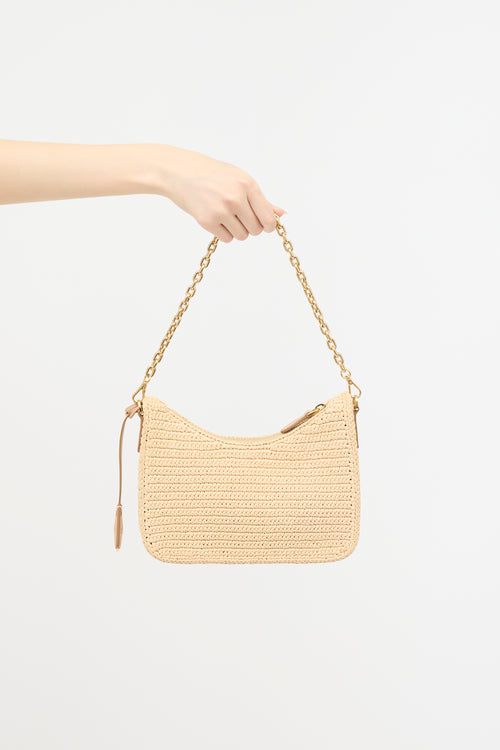 Prada Crochet Raffia Re-Edition 2005 Shoulder Bag