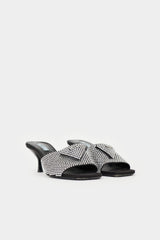Prada Crystal Logo Mule