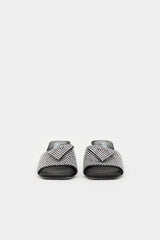 Prada Crystal Logo Mule