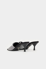 Prada Crystal Logo Mule