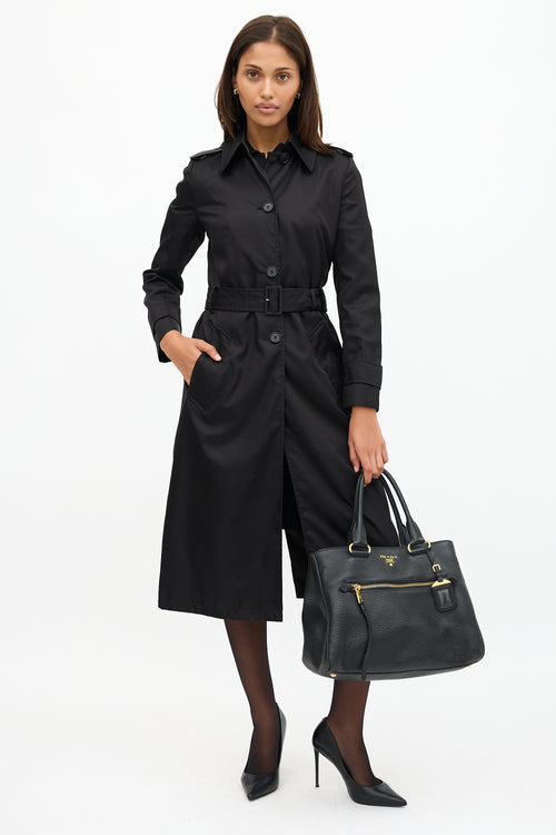 Prada Daino Leather Tote Bag