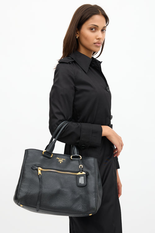 Prada Daino Leather Tote Bag