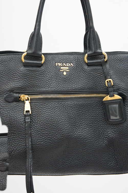 Prada Daino Leather Tote Bag