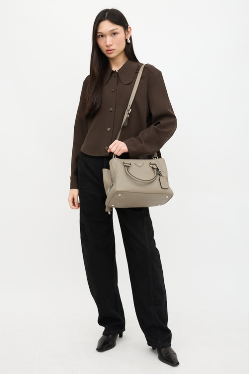 Prada Daino Leather Tote Bag