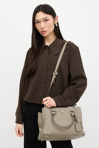 Prada Daino Leather Tote Bag