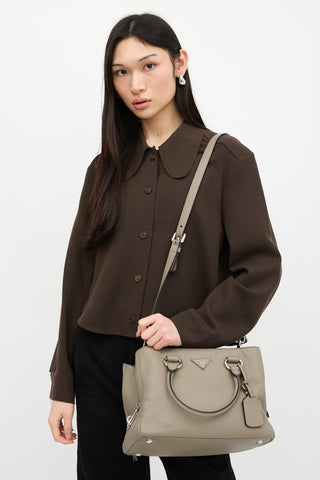 Prada Daino Leather Tote Bag